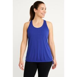 Active By Old Navy TankTop WomensSize XL Purple Blue Pleat Racerback Drawstring